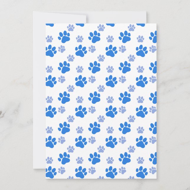 Dog Paw Print Simple Animal Lover Cute Puppies Thank You Card (Front)