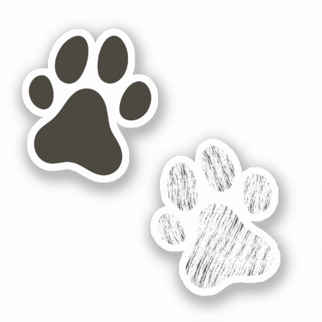 Dog Paw Print Sticker Pack  (Front)