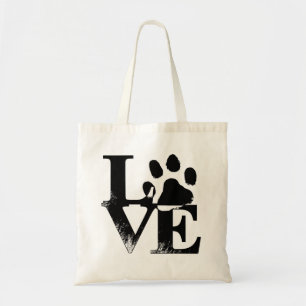Dog Paw Print Tote Bag