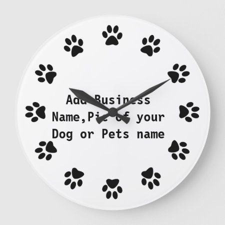 ] Dog Paw Print Wall Clock