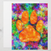Dog Paw Print Watercolor (Front/Back)