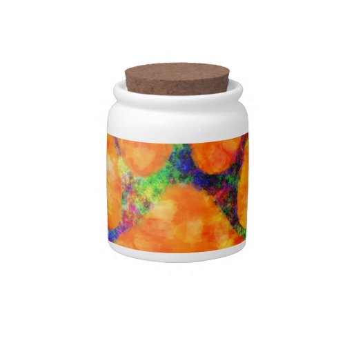 Dog Paw Print Watercolor Candy Jar