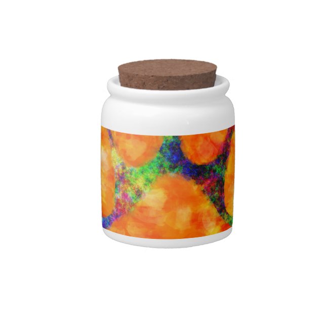 Dog Paw Print Watercolor Candy Jar (Front)