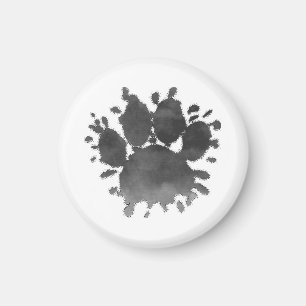 Dog Paw Print Watercolor Canine Paw Magnet