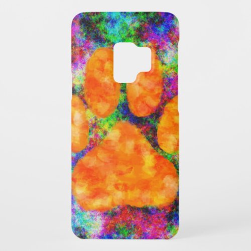 Dog Paw Print Watercolor Case_Mate Samsung Galaxy S9 Case