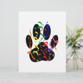 Dog Paw Print With Confetti And Streamer (Standing Front)