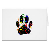 Dog Paw Print With Confetti And Streamer (Front Horizontal)