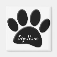 Dog Paw Print With Custom Doggie Name