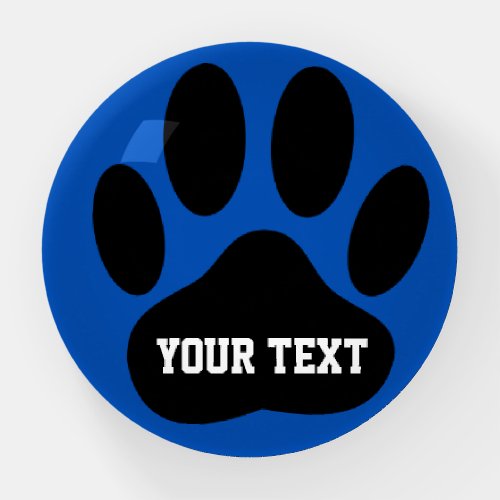 Dog Paw Print With Custom Text  Paperweight