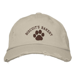 Dog Paw Print with Customizable Text & Colors Embroidered Baseball Hat