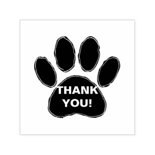 Dog Paw Print With Thank You Message Self-inking Stamp