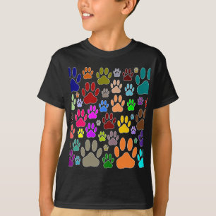 Dog Paw Prints All Over T-Shirt