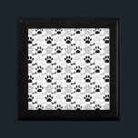 Dog Paw Prints and Bones Pattern Gift Box<br><div class="desc">Dog paws and bones pattern. Custom gift boxes for dog lover. Gift idea.</div>
