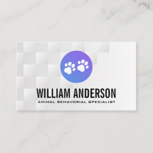 Dog Paw Prints   Animal Services Business Card