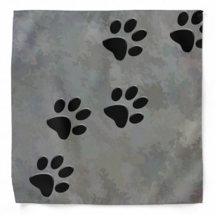 DOG PAW PRINTS BANDANA