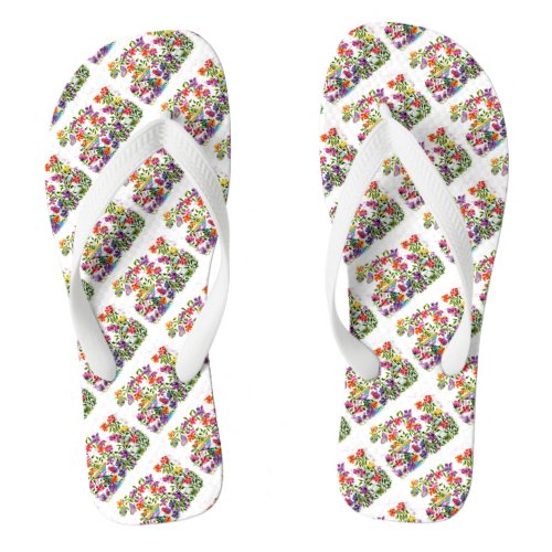 DOG PAW PRINTS BIRD BATH FLIP FLOPS