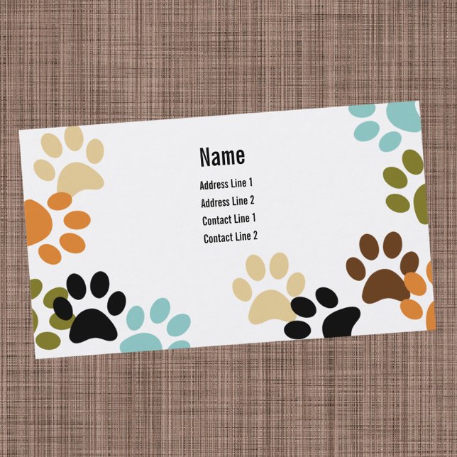 Dog Paw Prints Business Card (Creator Uploaded)