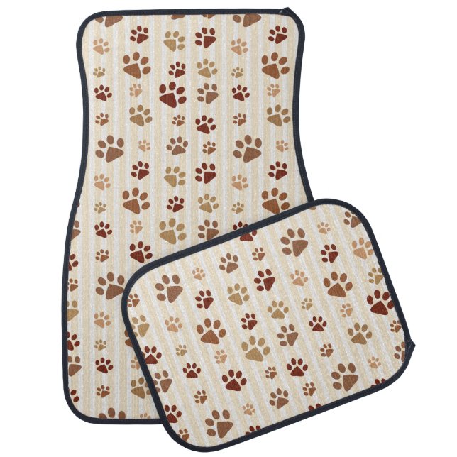Dog Paw Prints Car Mats Full Set (set of 4) (Set)