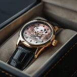 Dog Paw Prints Custom Photo Watch<br><div class="desc">Dogs leave paw prints in your heart. Display your favorite best friend's photo with this beautiful personalized watch.</div>