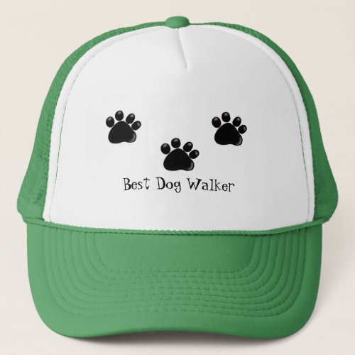 Dog Paw Prints Dog Walker Trucker Hat