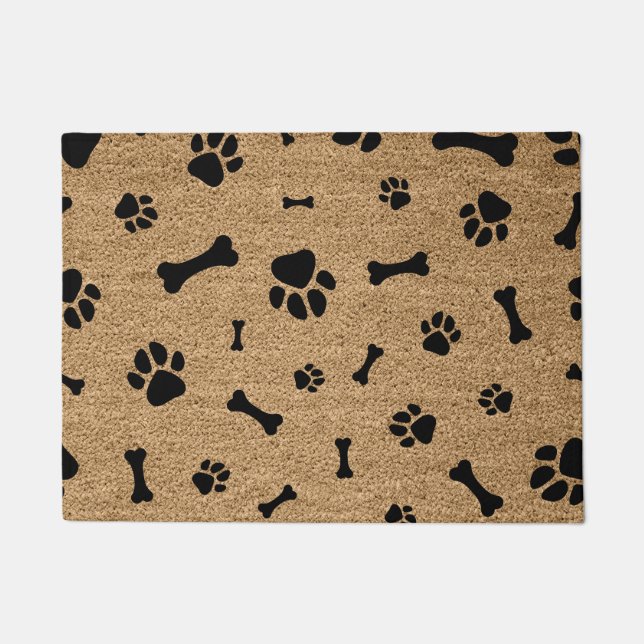 Dog Paw Prints Doormat (Front)