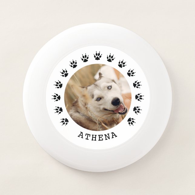 Dog Paw Prints Frame Pet Photo Wham-O Frisbee (Front)