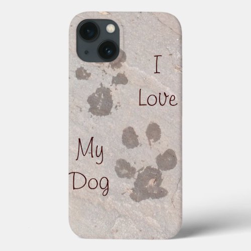 Dog Paw Prints _I Love My Dog iPad case