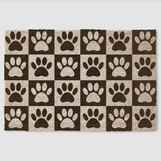 Dog Paw Prints In Squares Custom