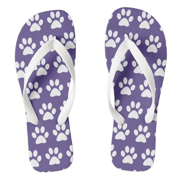 paw print flip flops