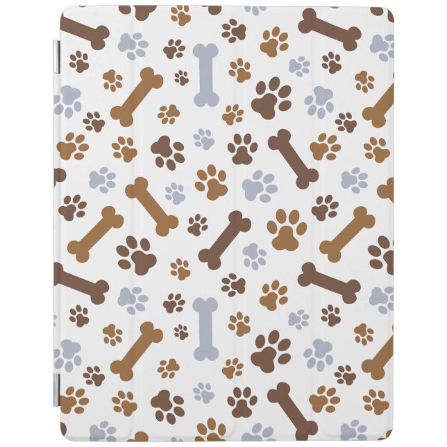 Dog Paw Prints Pattern iPad Smart Cover (Front)