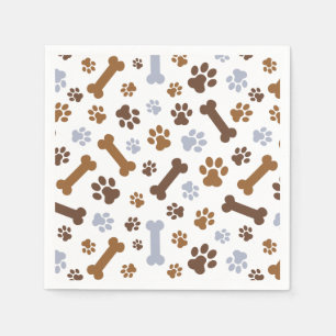 Dog Paw Prints Pattern Napkins