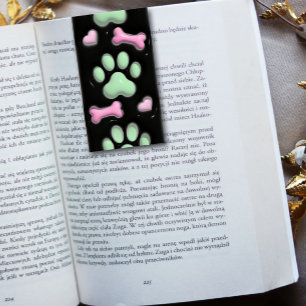 Dog Paw Prints Pets Folding Bookmarks Bookmarker Business Card