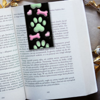 Dog Paw Prints Pets Folding Bookmarks Bookmarker Business Card