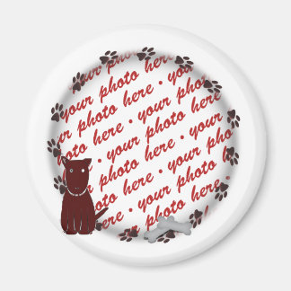 Dog Paw Prints Photo Frame Magnet