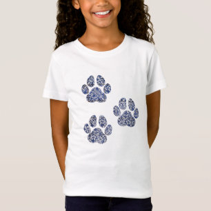Dog Paw Prints - Portuguese Tiles T-Shirt