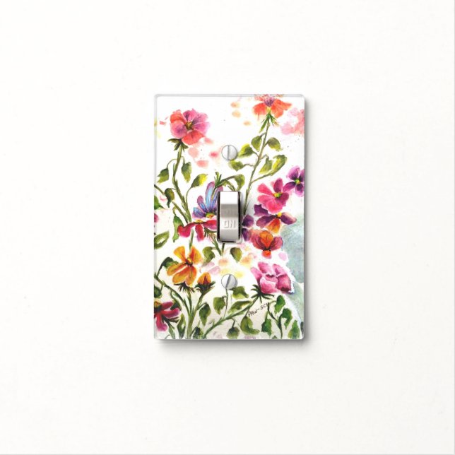 DOG PAW PRINTS SECRET ANGEL LIGHT SWITCH COVER (In Situ)