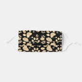 Dog Paw Prints Sepia Adult Cloth Face Mask (Front, Folded)