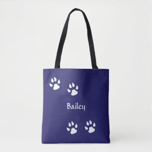 Dog Paw Bags Zazzle Dog Paw Prints Template Tote Bag