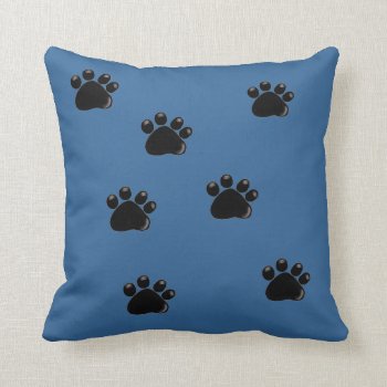 Dog Paw Prints Throw Pillow by seashell2 at Zazzle