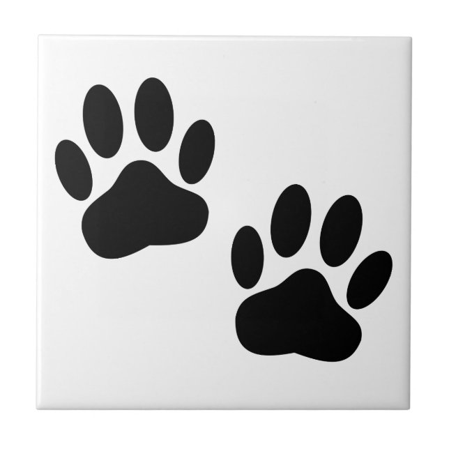 Dog Paw prints Tile (Front)