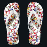 DOG PAW PRINTS WATERING CAN FLIP FLOPS<br><div class="desc">DOG PAW PRINTS – colorful delicate flowers and butterflies painted using my dog’s paws dipped in non-toxic watercolor paints – share your love of dogs with family and friends, young and old, on any occasion, any celebration, any holiday. Make your personal Gift Giving with style and love. Be as original...</div>