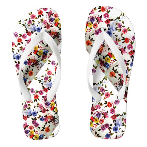 DOG PAW PRINTS WATERING CAN FLIP FLOPS