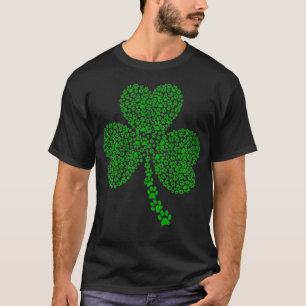Dog Paw Shamrock St Patricks Day Cat Saint Pattys  T-Shirt
