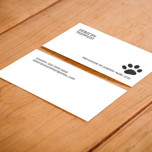 Dog Paw simple pet Business Card