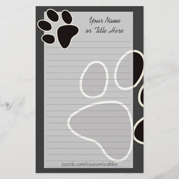 Dog Paw Stationery | Zazzle.com