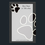 Dog Paw Stationery<br><div class="desc">Original art (c) Lydia "PrairieGhost" Jacobs 2009</div>