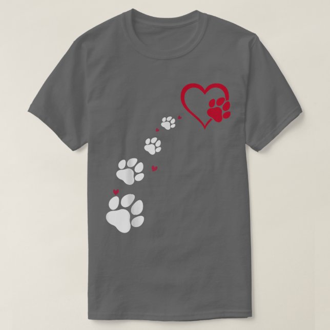 Dog Paw Tee For Dog Owners, Dog Paw For Women Men  (Design Front)