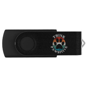 Dog Paw Think Pawsitive Flash Drive