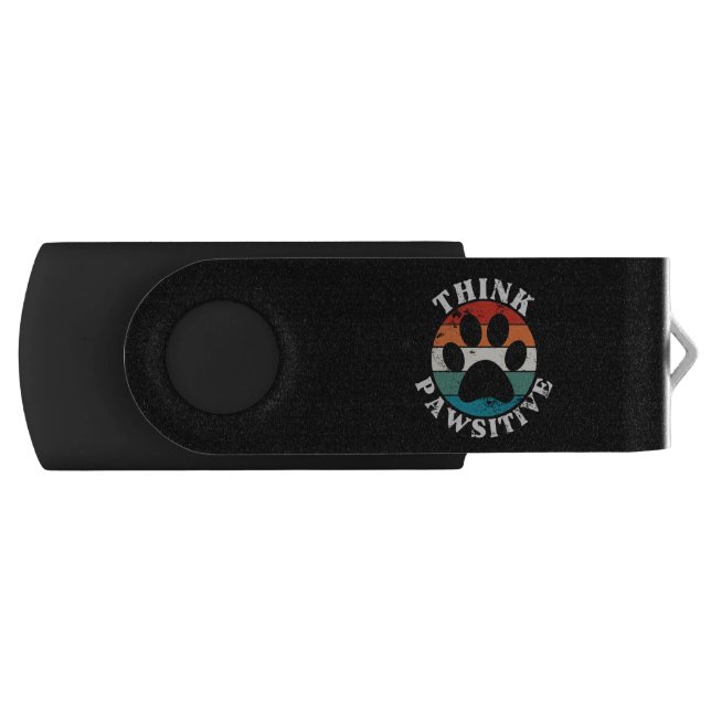 Dog Paw Think Pawsitive Flash Drive (Front)