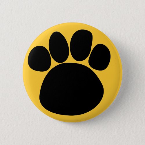 Dog Paw Track Pin Back Button 2